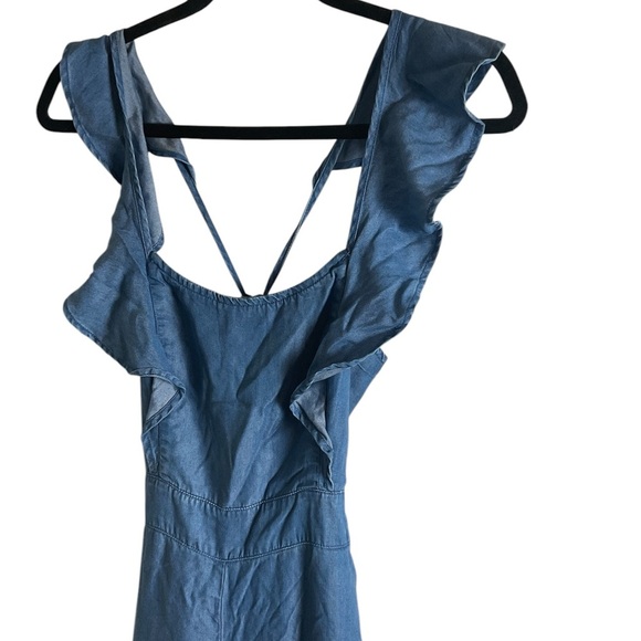GUESS Combination Glad Jumsuit Size small Stylish Blue Backless Jumpsuit - Picture 3 of 10